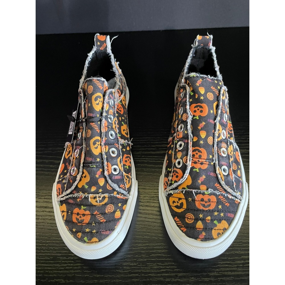Corky's Babalu Halloween Sneakers Women Size 8 Black Orange Pumpkin New - Picture 3 of 5